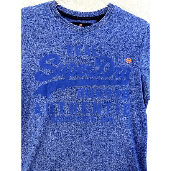 Superdry Medium Vintage Logo Graphic T-Shirt Short Sleeve Crew Neck Casual Blue - Picture 7 of 9